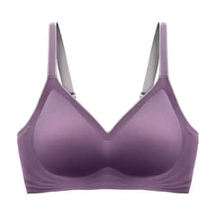 plus size women's underwear seamless no steel ring bra push-ups comfortable
