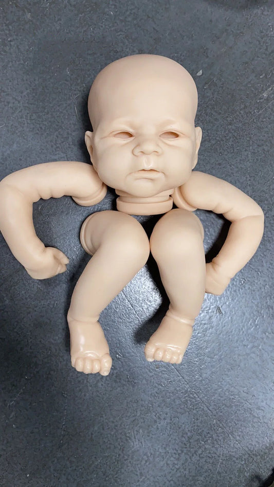 NPK 17inch Reborn Doll Kit Elijah Lifelike Soft Touch Flexible Fresh Color Unfinished Doll Parts with Body and eyes