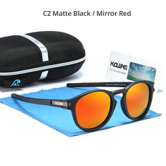 Sunglasses Men Flexible TR90 Frame Keyhole Bridge Mirror Coating