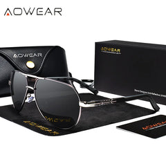 Aviation Sunglasses Men Aluminum Driving Mirror Sun Glasses Male