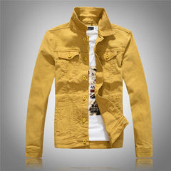Jeans Coats Jacket Men's Korean Style Spring and Autumn Denim Jacket