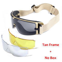 Glasses Wind and UV Protection Sunglasses Army Hunting Air Gun Color