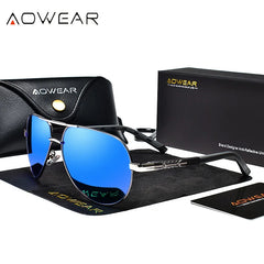 Aviation Sunglasses Men Aluminum Driving Mirror Sun Glasses Male