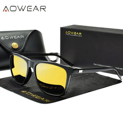 Glasses for Women Square Yellow Night Driving Goggles Sunglasses Ladies