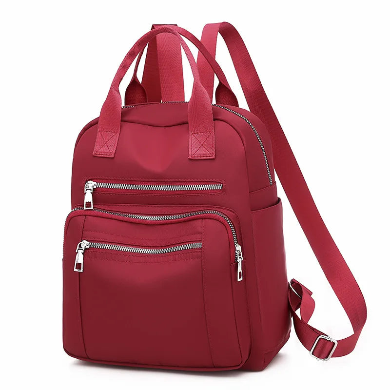 Women Backpack Travel Casual Waterproof Oxford Shoulder Bags Female Large Capacity Handbag Rucksack Black Purse School Pack