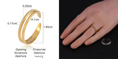 Fashion Euramerican Gold Colour Ring Rings Women Ring Stainless Steel Ring Woman