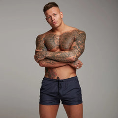 Red Running Sport Shorts Men Quick Dry Fitness Short Pants Bodybuilding