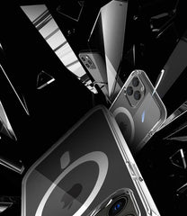 Hard Crystal Original Magnectic Case For iPhone 13 12 11 14 15 16Pro Max XSMAX XR SE 7 8Plus For Magsafe Wireless Charging Cover