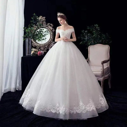 White Bridesmaid Dresses: Wedding Dresses Illusion V-Neck Short Tulle Sequined