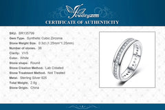JewelryPalace Solid 925 Sterling Silver Wedding Engagement Ring for Woman
