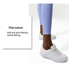 Women Yoga Pants Naked Feeling High Stretch Nylon High Waist Leggings Push Up