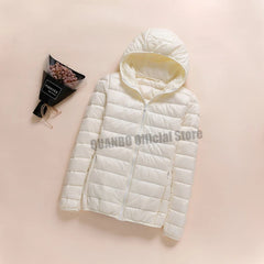 Women Winter Reversible Jackets 90% White Duck Down Keep Warm