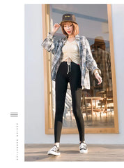 Ribbed Leggings For Women High Waist Autumn Winter Warm Legging Cotton
