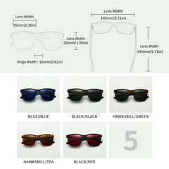 Square Frame Polarized Men Women Female Sunglasses Hawksbill Sports Tourism