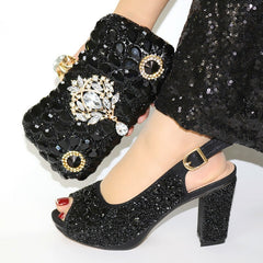 Matching Shoes and Bags: Italian sky blue Shoes with Matching Bags Sets Decorated