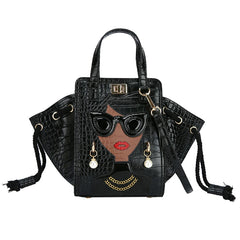 Fashion Personality Beauty Shoulder Bag Women's Pearl Crossbody Bag PU Leather