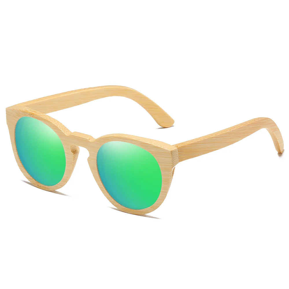 GM Design Women Bamboo Sunglasses With Polarized Mirror Lenses Of Bamboo Wood Sunglasses With Gift paper box 824