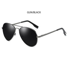 Sunglasses Men Luxury Metal Black Aviation Sun Glasses Male
