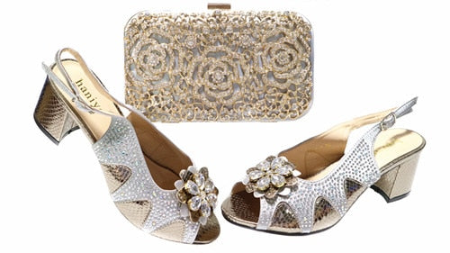 Matching Shoes and Bags: Italian Shoes And Bag Sets For Evening Party