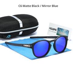 Sunglasses Men Flexible TR90 Frame Keyhole Bridge Mirror Coating