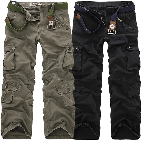 Men's Cargo Pants Casual Loose Multi Pocket Military Pants