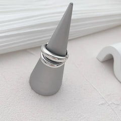 925 Sterling Silver Rings Party Jewelry Vintage Charm Double Layer