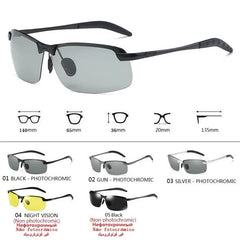 Sunglasses Men Polarized Driving Chameleon Glasses Male Change Color