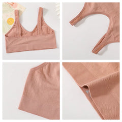 Women Bra Set Lingerie Female Seamless Underwear Bralette Tops Basic Stretchy