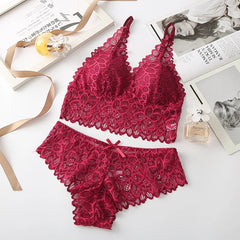 Women Lace Bras Set Backless Bralette Seamless Underwear Lace Top Lingerie