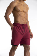 Running Shorts Men 2 in 1 Sports Jogging Fitness Shorts Training