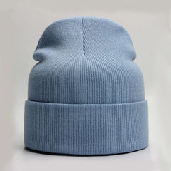Unisex Beanie Autumn Winter Wool Blends Soft Warm Knitted Cap Men Women