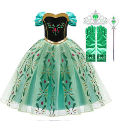 Children Princess Fancy Costume Girls Rapunzel Anna Dress Kids Christmas