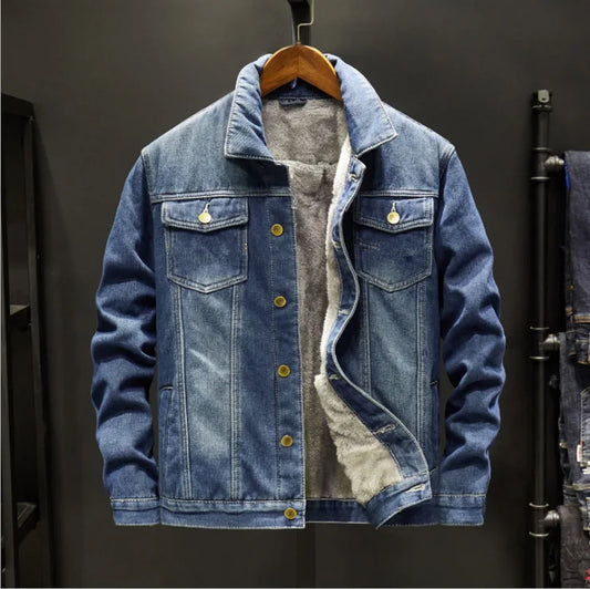 Warm Fleece Denim Jacket Winter Men Jacket Fashion MensJean Jackets