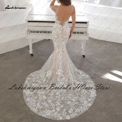 White Bridesmaid Dresses: Vintage Lace 2 in 1 Mermaid Wedding Gowns Backless