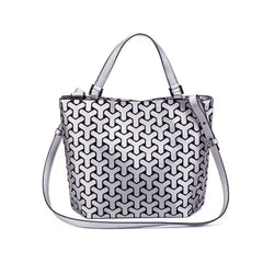 Luminous reflective Bag Geometric Tote Folding Shoulder Bags for women