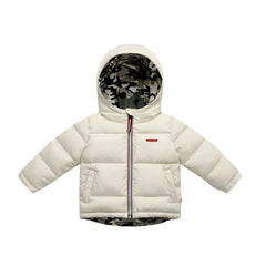 Can Be Worn On Both Sides Winter Boys Jacket Thick Keep Warm Hooded Coat