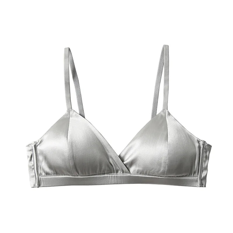 Women Wire Free Silk Bras Natural Silk Lining 3/4 Cups Everyday wear Bra