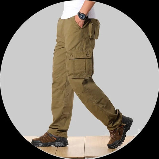Men's Cargo Pants Casual Multi Pockets Military Tactical Pants Male Outwear Loose