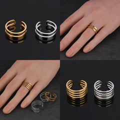 Fashion Euramerican Gold Colour Ring Rings Women Ring Stainless Steel Ring Woman
