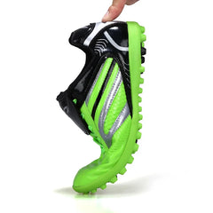 Men Football Soccer Boots Athletic Shoes Leather Big Size High Top Cleats