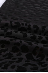 High Waist Leather Leggings for Women Leopard Snake Leather Trouser Black