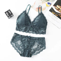 Women Lace Bras Set Backless Bralette Seamless Underwear Lace Top Lingerie