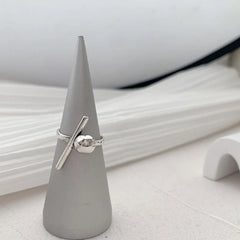 925 Sterling Silver Rings Party Jewelry Vintage Charm Double Layer