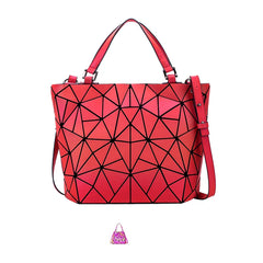 Luminous reflective Bag Geometric Tote Folding Shoulder Bags for women