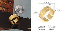 Fashion Euramerican Gold Colour Ring Rings Women Ring Stainless Steel Ring Woman