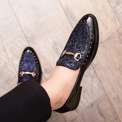 Italian Outdoor business Formal Dress Men leather loafer formal wedding flats