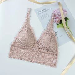 Women Lace Bra & Brief Sets Seamless Underwear Backless Vest Female