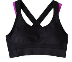 Yoga Sports Bra Full Cup quick dry Top Cross Back Push Up Workout Bra For women
