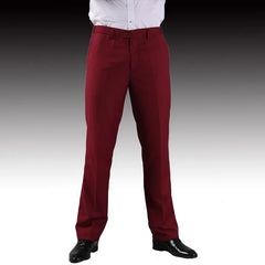 Single Pants Men Formal Business Slim Fit Wedding Party Suit Pants Diamond Blue Wine