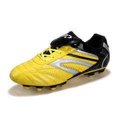 Men Football Soccer Boots Athletic Shoes Leather Big Size High Top Cleats